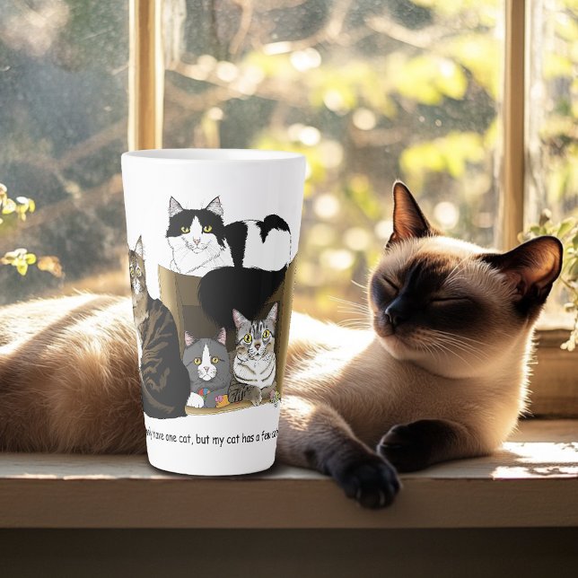 Taza De Café Latte Mi gato tiene gatos (Subido por el creador)