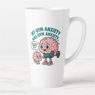 Taza De Café Latte Mi gimnasio tiene ansiedad por el gimnasio