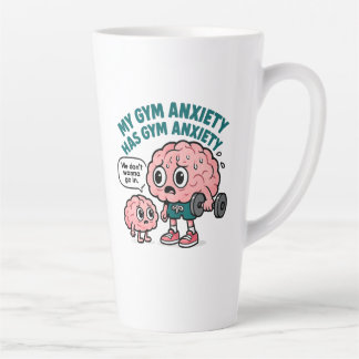 Taza De Café Latte Mi gimnasio tiene ansiedad por el gimnasio