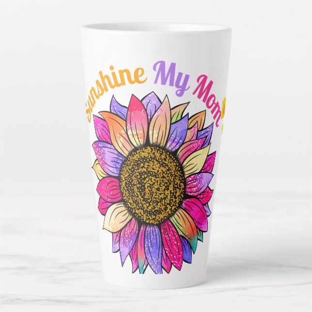 Taza De Café Latte Mi Mamá es mi Sol (Anverso)