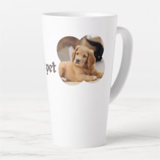 Taza De Café Latte Mi Mascota ideal - Diseño de amor con pipa