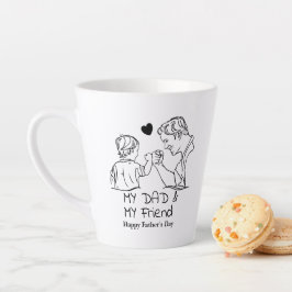 Taza De Café Latte Mi papá y mi amigo me alegran el día del padre