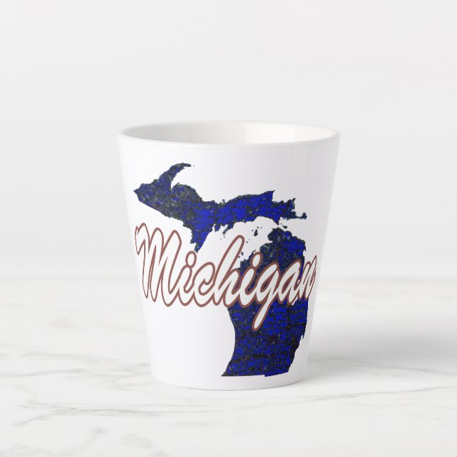 Taza De Café Latte Michigan (Anverso)