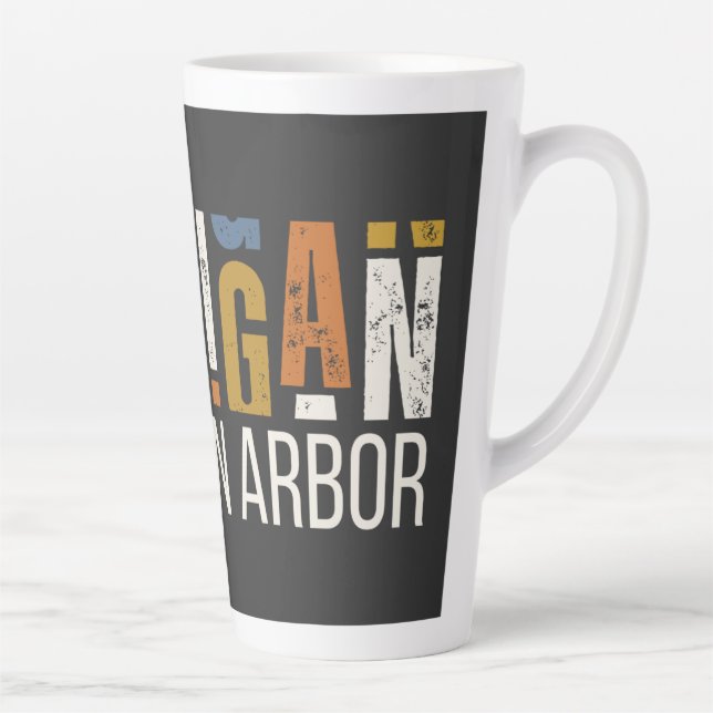 Taza De Café Latte Michigan Te extraño Ann Arbor (Derecha)