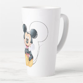 Taza De Café Latte Mickey Mouse Polka Dot  red Baby Shower