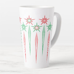Taza De Café Latte Mid Mod Icicles Big Latte Mug