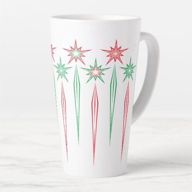 Taza De Café Latte Mid Mod Icicles Big Latte Mug (Ángulo derecho)
