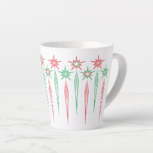 Taza De Café Latte Mid Mod Icicles Latte Mug