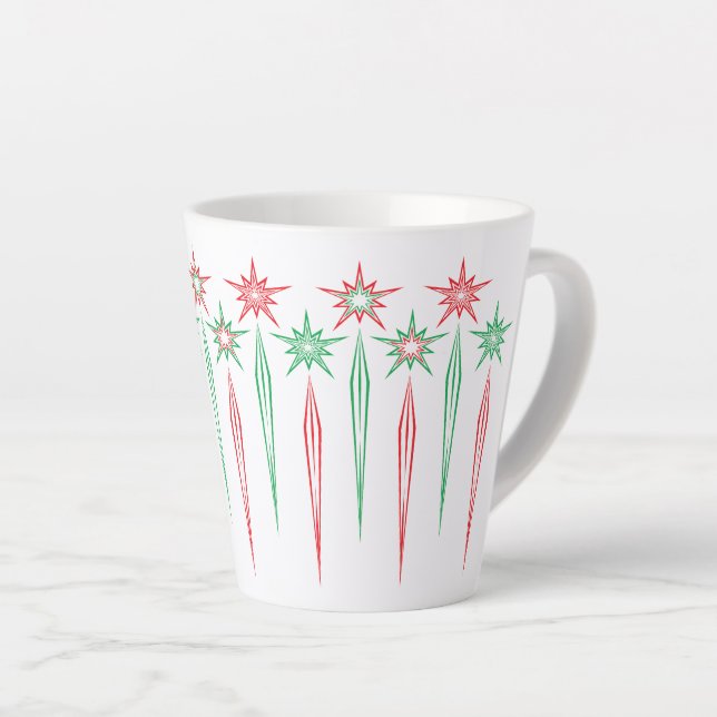 Taza De Café Latte Mid Mod Icicles Latte Mug (Ángulo derecho)