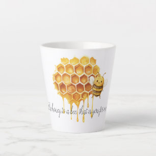 Taza De Café Latte Miel para una abeja