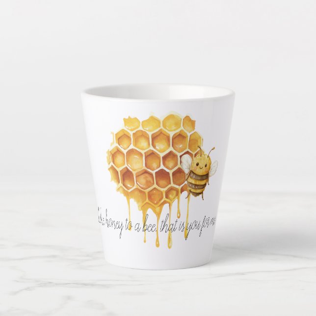 Taza De Café Latte Miel para una abeja (Anverso)