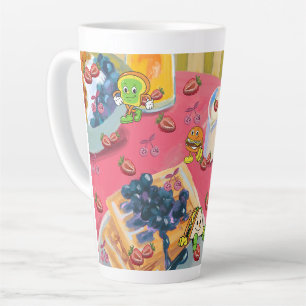 Taza De Café Latte Mikitiez fresa yogert usaflag frutilla
