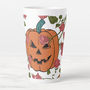 Taza De Café Latte Mikitiez halloween calabaza espeluznante Octubre o