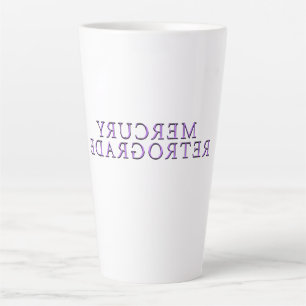 Taza De Café Latte Mikitiez lavender mercuryretrogrado galaxia astro