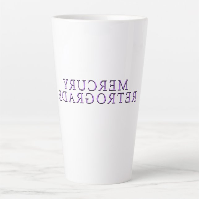 Taza De Café Latte Mikitiez lavender mercuryretrogrado galaxia astro (Anverso)