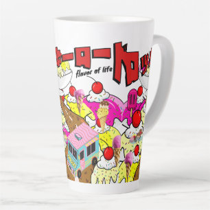 Taza De Café Latte Mikitiez rockyroad icecream manga verano banga