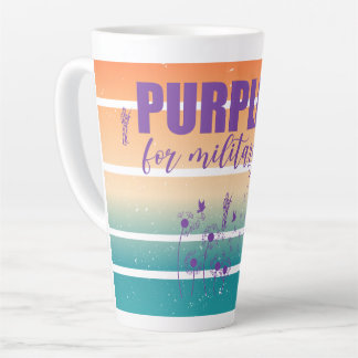 Taza De Café Latte Militares Arriba Niños Militares