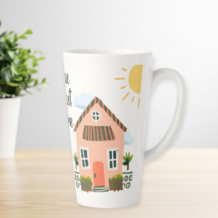 Taza De Café Latte Milk coffee mug, home sweet home.