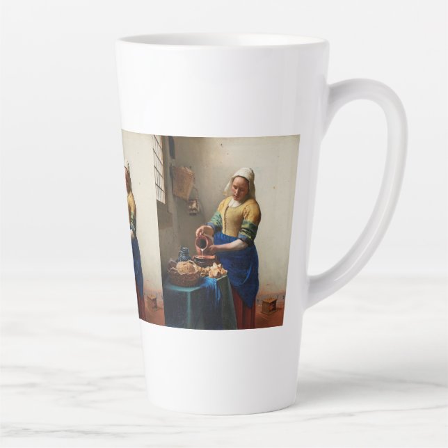 Taza De Café Latte Milkmaid Kitchen Maid por Johannes Vermeer (Derecha)