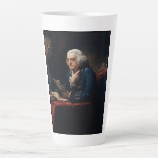 Taza De Café Latte Miniatura del retrato, Benjamin Franklin Padre fun
