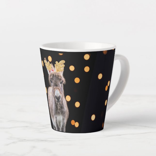 Taza De Café Latte Miniburro Navidad Latte Mug (Ángulo derecho)
