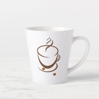 Taza De Café Latte Minimalist Coffee Cup Line Art Mug with Roasted Be