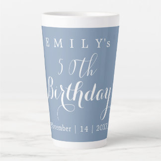 Taza De Café Latte Minimalist Typography Birthday Party Design 
