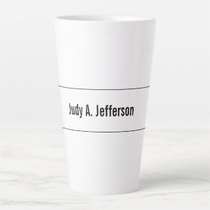 Taza De Café Latte Minimalista clásico simple