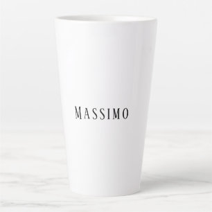 Taza De Café Latte Minimalista Elegante Clásico Profesional Simple