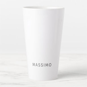Taza De Café Latte Minimalista Plano Moderno Agregar Nombre Propio