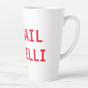 Taza De Café Latte Minimalista profesional atrevido personalizado mod