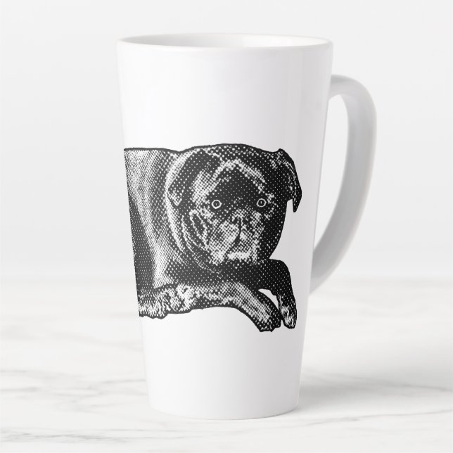 Taza De Café Latte Mirada Relajada, Comodidad Matutina (Ángulo derecho)