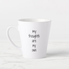 Taza De Café Latte Mis pensamientos Latte Mug