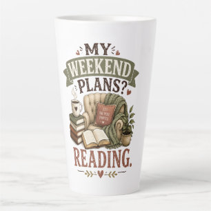 Taza De Café Latte Mis planes para el fin de semana leyendo Amante de
