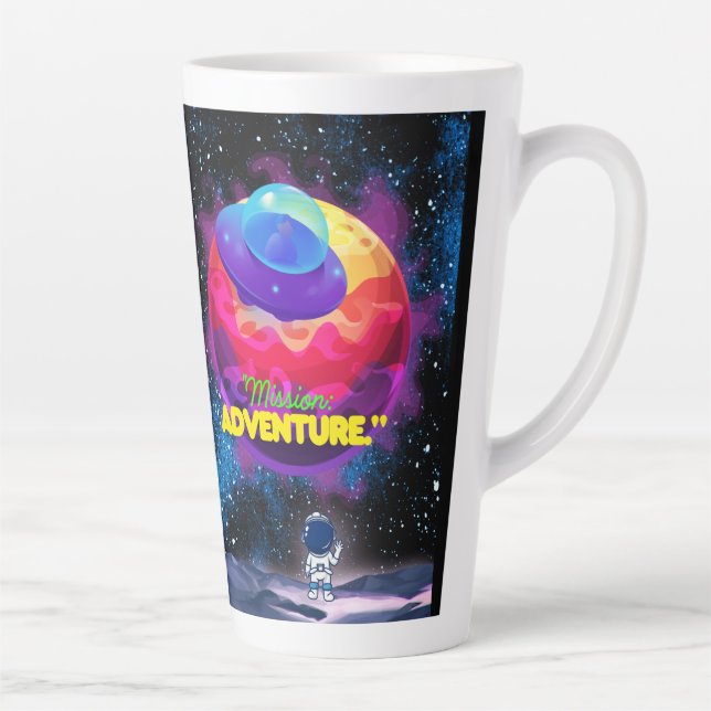 TAZA DE CAFÉ LATTE MISIÓN Y AVENTURA (Derecha)