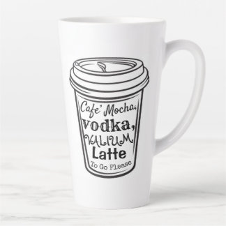 Taza De Café Latte Mocha, Vodka, Valium Latte Mug