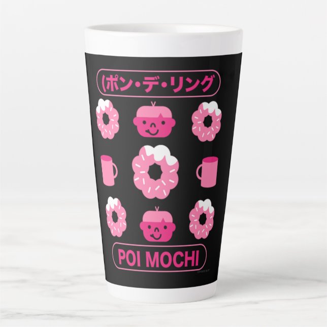 Taza De Café Latte Mochi Donuts Poi Mochi Y Café (Anverso)