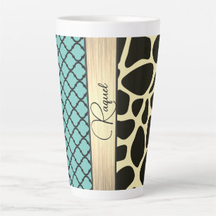 Taza De Café Latte Moda Cuartrefoil Giraffe Imprimir Personalizada