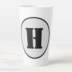 Taza De Café Latte Moda DE ESTILO MÍNIMO MODERNO MONOGRAM ELEGANTE SI