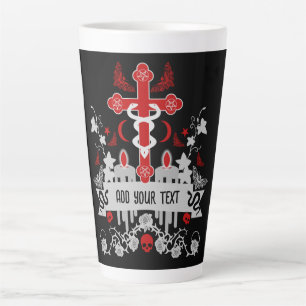Taza De Café Latte Moda del Punk de gótico Post