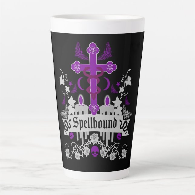 Taza De Café Latte Moda del Punk de gótico Post (Anverso)