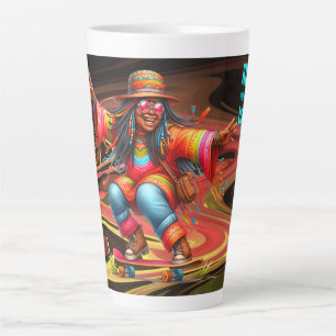 Taza De Café Latte Moda Hippie De Colorful-Me Todo Lo Que Necesitas L
