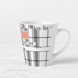 Taza De Café Latte Moda moderna en blanco y negro