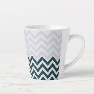 Taza De Café Latte Moda rústica de monograma Groovy