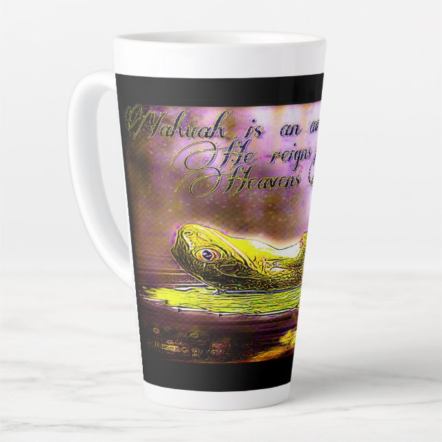 Taza De Café Latte Modelos anfibios: Lázaro de rana 01-01 (Ángulo izquierdo)