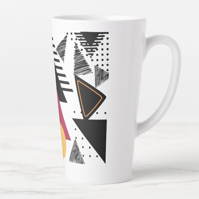 Taza De Café Latte Modern Abstract geometric art (Derecha)