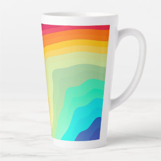 Taza De Café Latte Modern Cracked colorful Stylist 