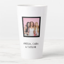 Taza De Café Latte Modern Friend Collage Photos Simple