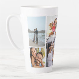 Taza De Café Latte Modern Multi Photo Keepsake