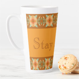 Taza De Café Latte Modern Muted Gold And Brown